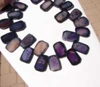 Top Drilled Agate Slices, Royal Purple