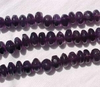 Dark Purple Amethyst Rondels, 5-6mm