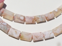 Cherry Blossom Agate Rectangle Pillow, 15x20mm 