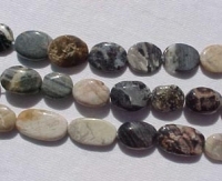 Silveleaf Jasper Ovals, 12x9mm