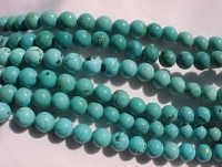 Round Turquoise, Blue Green, 3.5-4mm