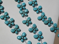 Turquoise Blue Magnesite Butterfly Beads, 25x20mm