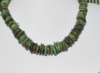 Rustic Turquoise Heshi - Green, 14-16mm