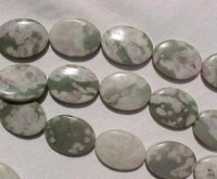 Green & Lilac Ocean Jasper Ovals, 18x13mm