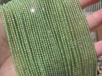 Peridot Laser Faceted Rounds, 2mm