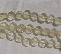 Light Lemon Quartz Coins, 5-8mm