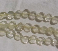 Light Lemon Quartz Coins, 5-8mm