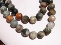 Cat's Eye Jasper Faceted Rounds, 12mm