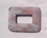 Mauve Agate Rectangle Donut, 50x38mm