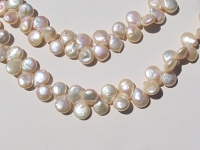 Top Drilled Sheer Pink Coin Pearls,10-11mm