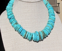 Rustic Turquoise Heshi-Medium Blue , Graduated 17-26mm