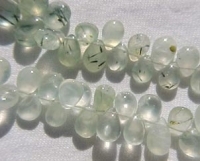 Prehnite Polished Briolettes, 8x6mm