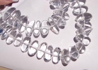 Clear Quartz Flat Pebbles, 24x14mm