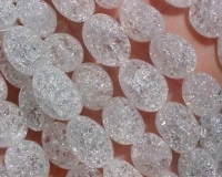 Clear Crackle Crystal Nuggets, 20x13mm