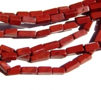 Red Jasper Bricks, 9x4mm