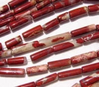 Red Jasper Tubes, 5x12mm