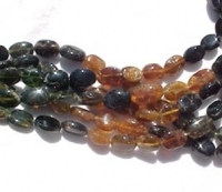 Green & Amber Tourmaline Ovals