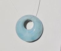 Amazonite Faceted Go-Go Donut, 44mm