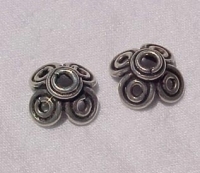 4 Petal Bead Cap, 12mm, Pair