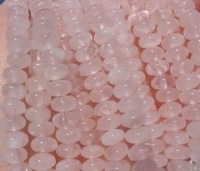 Rose Quartz Rondels, 7mm