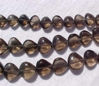 Smoky Quartz Rounded Heart Shapes