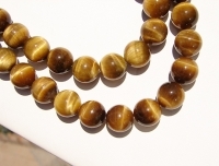 Light Gold Tigerseye Rounds, 12mm