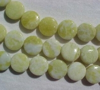 Lemon Jade Coins, 12mm