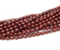 Dark Auburn, 3.5-4mm rice