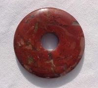 Breciated Red/Black Jasper Donut, 50mm