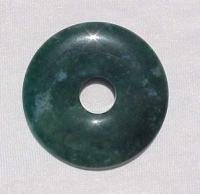 Green Moss Agate Donut, 50mm