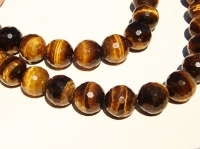 Tigerseye Faceted Rounds, 18mm
