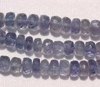 Iolite Faceted Rondels, 5-5.5mm