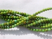 Round Turquoise, Natural Green, 5-5.5mm