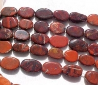 Breciated Jasper Ovals, 12x7mm