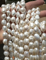 Baroque White Nugget Pearls, 12-14mm