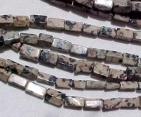 Mocha Dalmation Jasper Bricks, 8mm