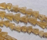 Citrine Triangles, 8-11mm 