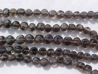 Smoky Quartz Pillow Coins, 5-6mm