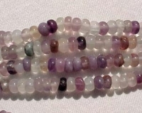 Fluorite (Rainbow) Rondels, 6.5mm