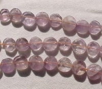 Amethyst Coins, Frosty (Light), 9-11mm