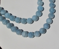 Blue Aquamarine Rounds, 10mm