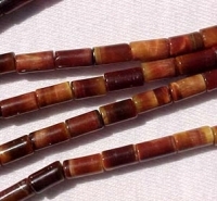 Golden Red Tigerseye Tubes, 8x4mm