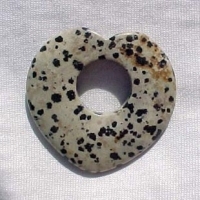 Dalmation Jasper Heart Donut, 45mm