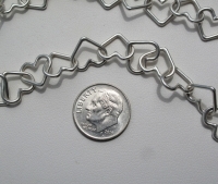 Open Heart Link Sterling Chain,25"