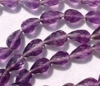 Amethyst Long Drill Teardrops, 10x7mm