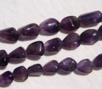 Dark Purple Amethyst Polished Nuggets, 8-10mm