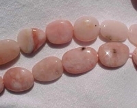 Pink Opal Flat Pebbles, 10x15mm
