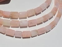 Morganite Faceted 6-Side Barrels, 8x12mm