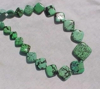 Natural Green Turquoise Graduated Diagonals, B grade