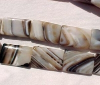 Striped Agate Rectangles, 30x20mm, each